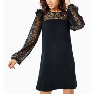 Lilly Pulitzer Women's Karolina A-Line Dress Lace Yoke Onyx Black Size 10 NWT